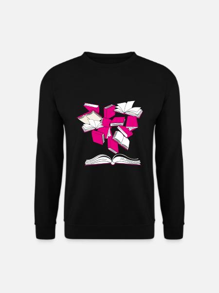 BOOK HEART - Unisex Sweatshirt - black