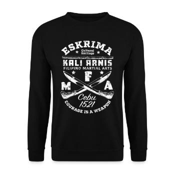 Eskrima Kali Arnis - Sweat-shirt Unisexe - noir - Devant - Alina (178cm) & Michal (187cm)