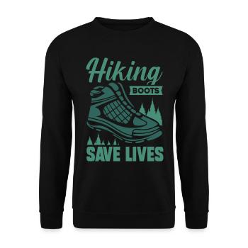 Randonnée Alpinisme Montagnes Forêts Nature - Sweat-shirt Unisexe - noir - Devant - Alina (178cm) & Michal (187cm)