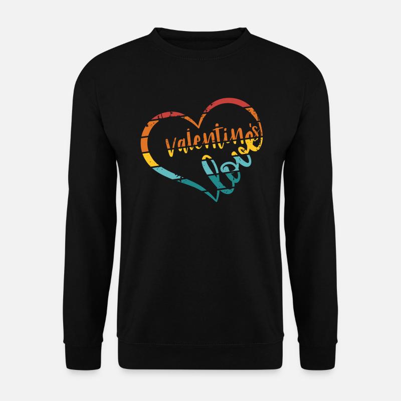 Valentine's Day heart love - Unisex Sweatshirt - black