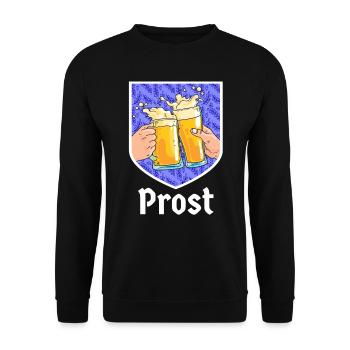 Oktober Bierfest Prost - Unisex Pullover - Schwarz - Vorne - Alina (178cm) & Michal (187cm)
