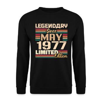 May 1977 May - Jubilee May 1977 - Unisex Sweatshirt - black - Front - Alina (178cm) & Michal (187cm)