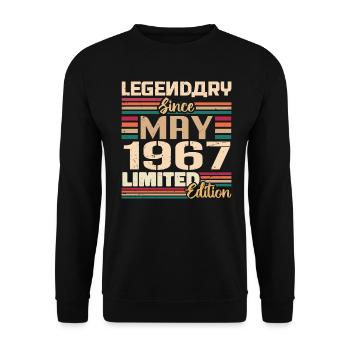 Mai 1967 Mai - Jubilé Mai 1967 - Sweat-shirt Unisexe - noir - Devant - Alina (178cm) & Michal (187cm)