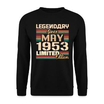 May 1953 May - Jubilee May 1953 - Unisex Sweatshirt - black - Front - Alina (178cm) & Michal (187cm)