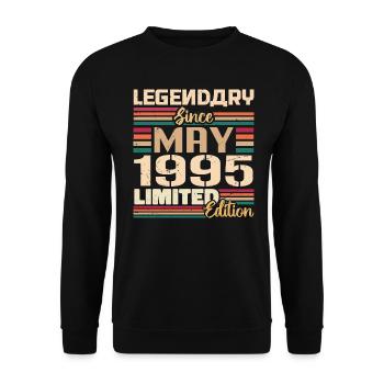 May 1995 May - Jubilee May 1995 - Unisex Sweatshirt - black - Front - Alina (178cm) & Michal (187cm)