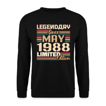 May 1988 May - Jubilee May 1988 - Unisex Sweatshirt - black - Front - Alina (178cm) & Michal (187cm)