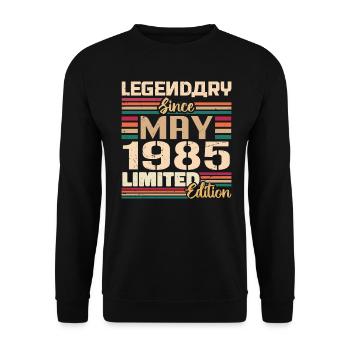 May 1985 May - Jubilee May 1985 - Unisex Sweatshirt - black - Front - Alina (178cm) & Michal (187cm)