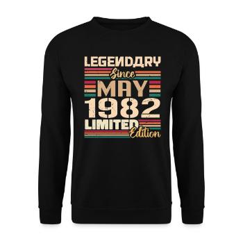 May 1982 May - Jubilee May 1982 - Unisex Sweatshirt - black - Front - Alina (178cm) & Michal (187cm)