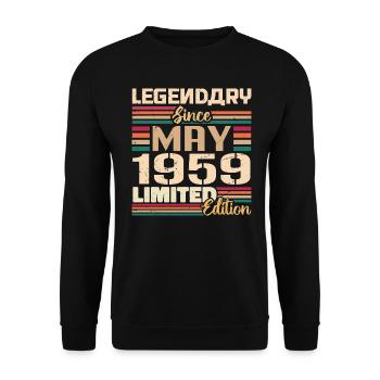 May 1959 May - Jubilee May 1959 - Unisex Sweatshirt - black - Front - Alina (178cm) & Michal (187cm)