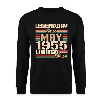 May 1955 May - Jubilee May 1955 - Unisex Sweatshirt - black - Front - Alina (178cm) & Michal (187cm)