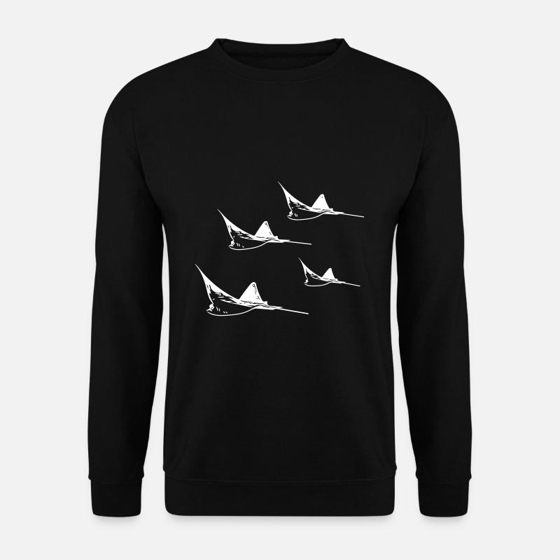 Eagle ray flight formation - Unisex Sweatshirt - black
