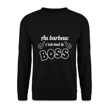 barbecue humour citation cadeau - Sweat-shirt Unisexe - noir - Devant - Alina (178cm) & Michal (187cm)
