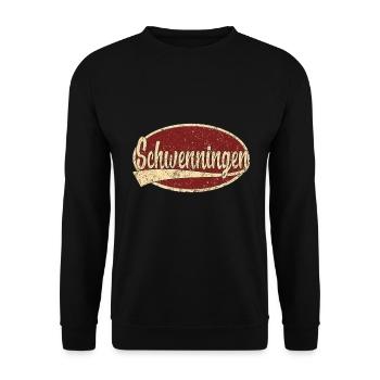 Schwenningen design rétro - Sweat-shirt Unisexe - noir - Devant - Alina (178cm) & Michal (187cm)