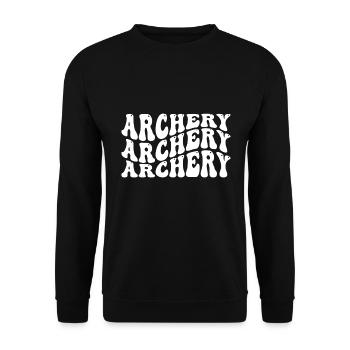 Archery bogenschießen - Unisex Pullover - Schwarz - Vorne - Alina (178cm) & Michal (187cm)