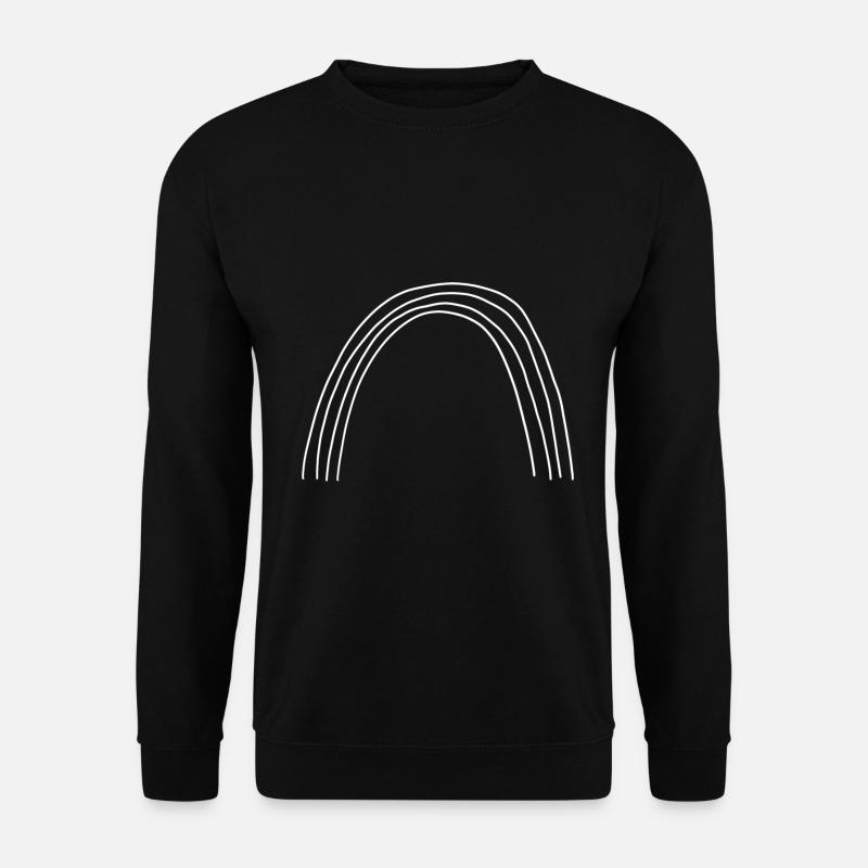 Regenbogen Symbol Lineart - Unisex Pullover - Schwarz