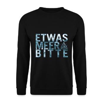 Etwas Meer Bitte - Unisex Pullover - Schwarz - Vorne - Alina (178cm) & Michal (187cm)