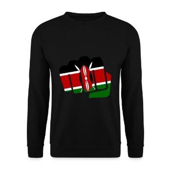 Kenya Flag Nairobi Swahili Mombasa Gift - Unisex Sweatshirt - black - Front - Alina (178cm) & Michal (187cm)