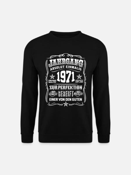 Jahrgang 1971 Geschenk 48. Geburtstag 48 jahre - Unisex Pullover - Schwarz