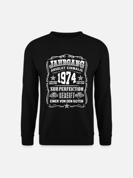 Jahrgang 1974 Geschenk 45. Geburtstag 45 jahre - Unisex Pullover - Schwarz
