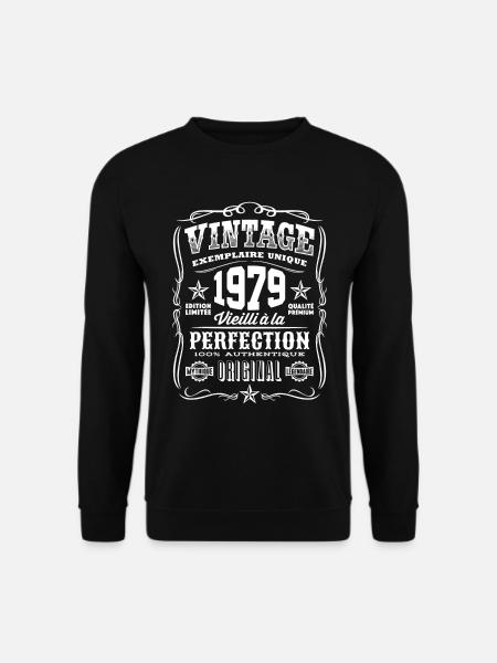Vintage 1979 Cadeau Anniversaire 40 Ans - Sweat-shirt Unisexe - noir