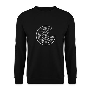 Pizza Partnerlook Paar Pärchen - Unisex Pullover - Schwarz - Vorne - Alina (178cm) & Michal (187cm)