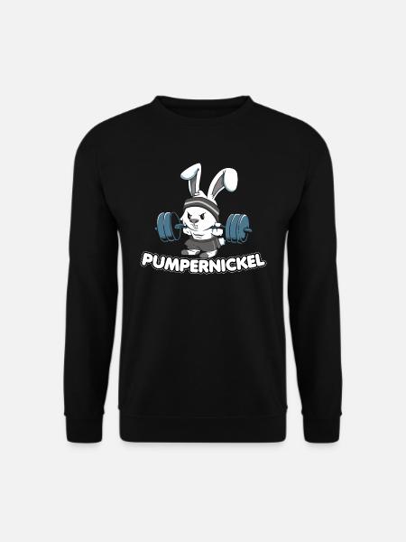 Hase Fitness Gym Workout Pumpernickel Geschenk - Unisex Pullover - Schwarz