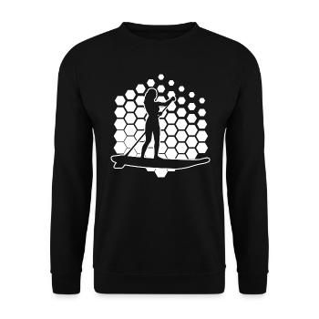 Women's Standup Paddling Stand up Paddling Board - Unisex Sweatshirt - black - Front - Alina (178cm) & Michal (187cm)