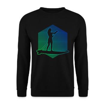 Standup Paddle Paddle Pour Femmes Sup - Sweat-shirt Unisexe - noir - Devant - Alina (178cm) & Michal (187cm)