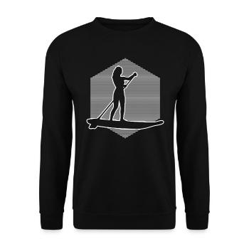 Standup Paddle Standup Paddle Hommes Sup - Sweat-shirt Unisexe - noir - Devant - Alina (178cm) & Michal (187cm)