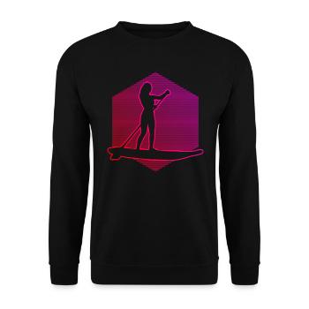 Standup Paddling Women's Standup Paddleboard - Unisex Sweatshirt - black - Front - Alina (178cm) & Michal (187cm)