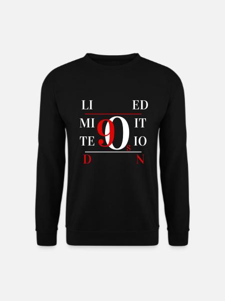 90er Jahre limitierte Auflage - Unisex Pullover - Schwarz