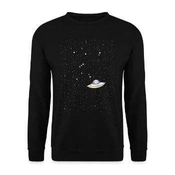 Orion UFO - Sweat-shirt Unisexe - noir - Devant - Alina (178cm) & Michal (187cm)