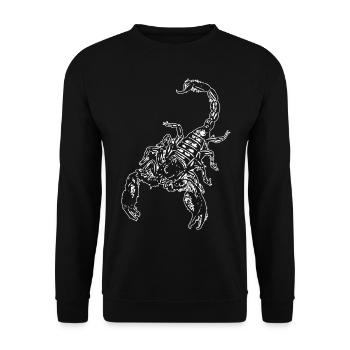Cadeau de signe d'étoile animal Scorpion - Sweat-shirt Unisexe - noir - Devant - Alina (178cm) & Michal (187cm)