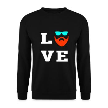 Beard beard beard - Unisex Sweatshirt - black - Front - Alina (178cm) & Michal (187cm)