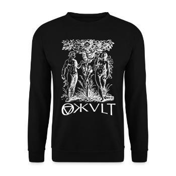 Paradise Adam Eva Seduction Gothic Occult - Unisex Sweatshirt - black - Front - Alina (178cm) & Michal (187cm)