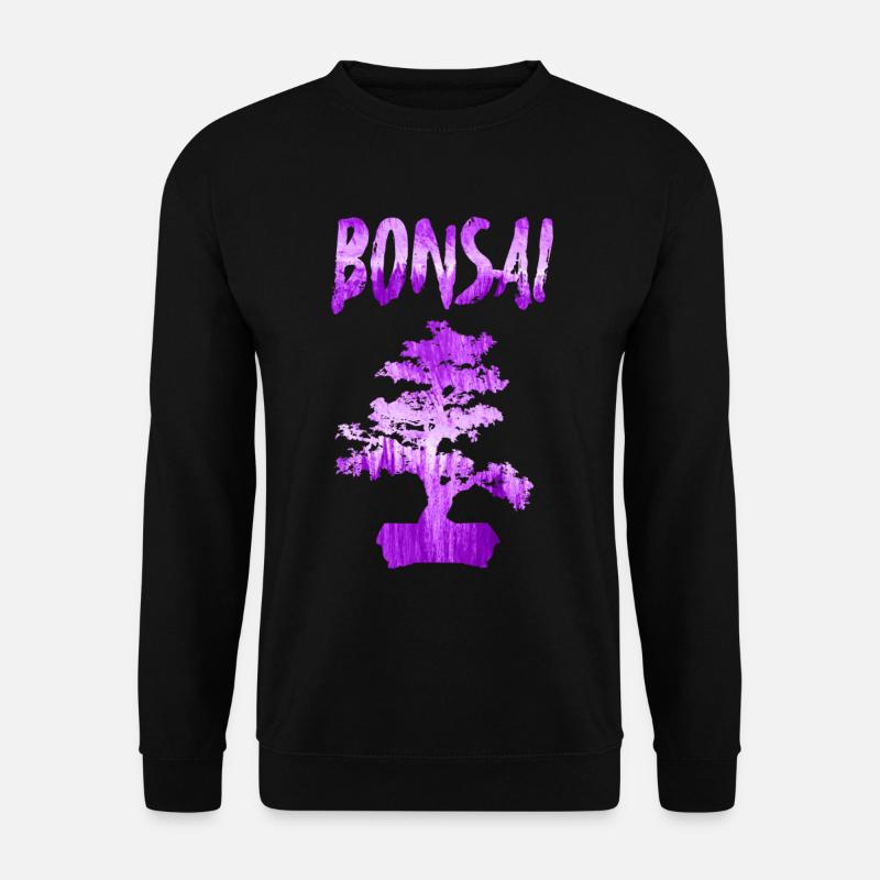 Bonsai violet - Unisex Sweatshirt - black