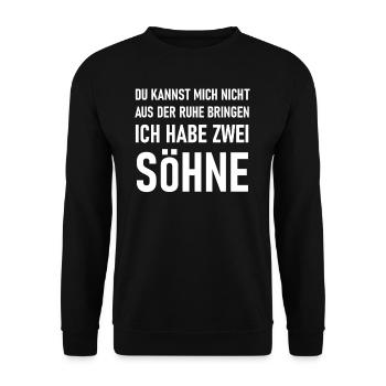 Zwei Söhne - Unisex Pullover - Schwarz - Vorne - Alina (178cm) & Michal (187cm)