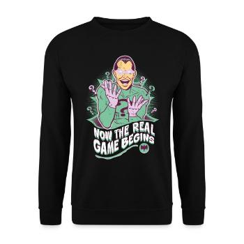 DC Comics Batman Le Sphinx The Riddler - Sweat-shirt Unisexe - noir - Devant - Alina (178cm) & Michal (187cm)