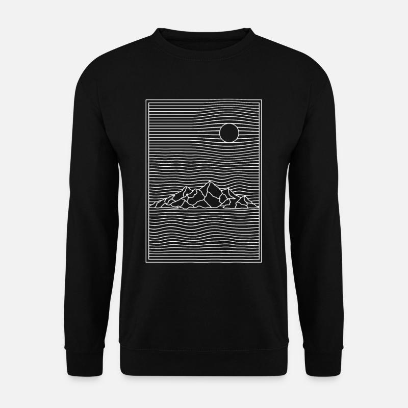 OptischeTäuschung striche line art Natur Geschenke - Unisex Pullover - Schwarz