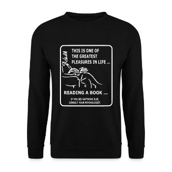 Monter une conception de livre - Sweat-shirt Unisexe - noir - Devant - Alina (178cm) & Michal (187cm)