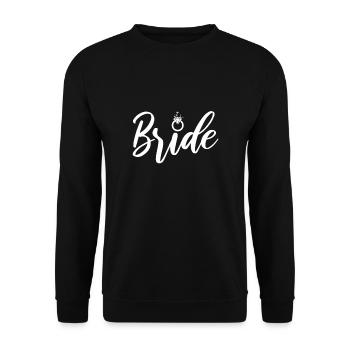 La mariée - pour femme et mariage - Sweat-shirt Unisexe - noir - Devant - Alina (178cm) & Michal (187cm)