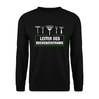 Leiter des Rechenzentrums Garten Boss Chef Gärtner - Unisex Pullover - Schwarz - Vorne - Alina (178cm) & Michal (187cm)
