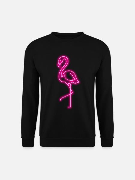 Flamingo Neon Geschenk Tierliebe TiereFlorida Tier - Unisex Pullover - Schwarz