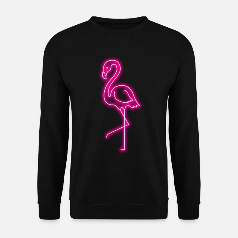 Flamingo Neon Geschenk Tierliebe TiereFlorida Tier - Unisex Pullover - Schwarz