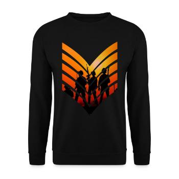 Soldiers in the sunset gift military army - Unisex Sweatshirt - black - Front - Alina (178cm) & Michal (187cm)