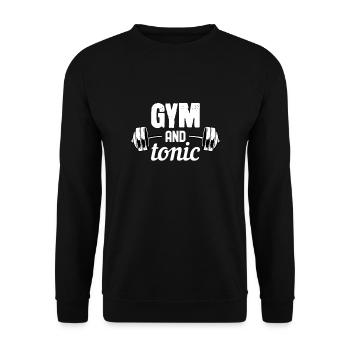 Gym and Tonic - For Gym &Fitness - Sweat-shirt Unisexe - noir - Devant - Alina (178cm) & Michal (187cm)