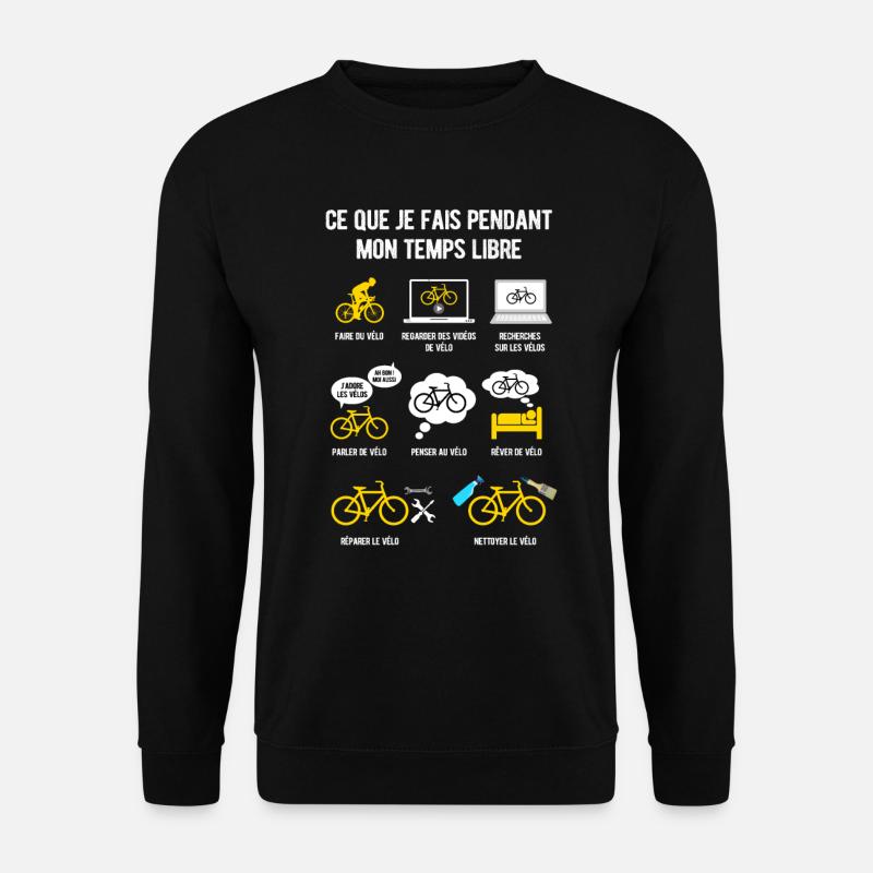 LE VELO PENDANT MON TEMPS LIBRE - Sweat-shirt Unisexe - noir