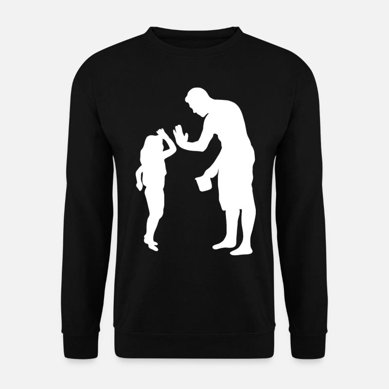 Familie Papa Tochter - Unisex Pullover - Schwarz