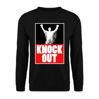 Boxing Boxer Knock Out Martial Arts Athlete Gift - Unisex Sweatshirt - black - Front - Alina (178cm) & Michal (187cm)