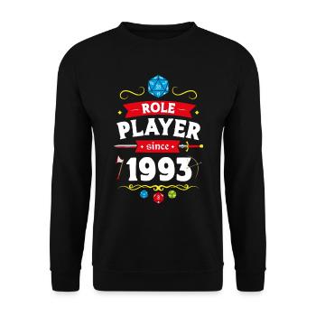 Rollenspieler seit 1993 - Unisex Pullover - Schwarz - Vorne - Alina (178cm) & Michal (187cm)